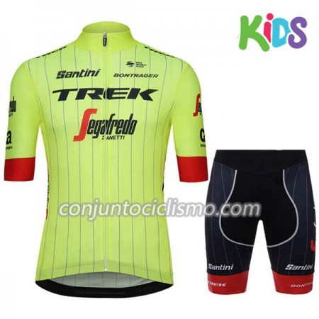 Conjunto Maillot + Culotte Corto 2018 Trek-Segafredo Niños N002